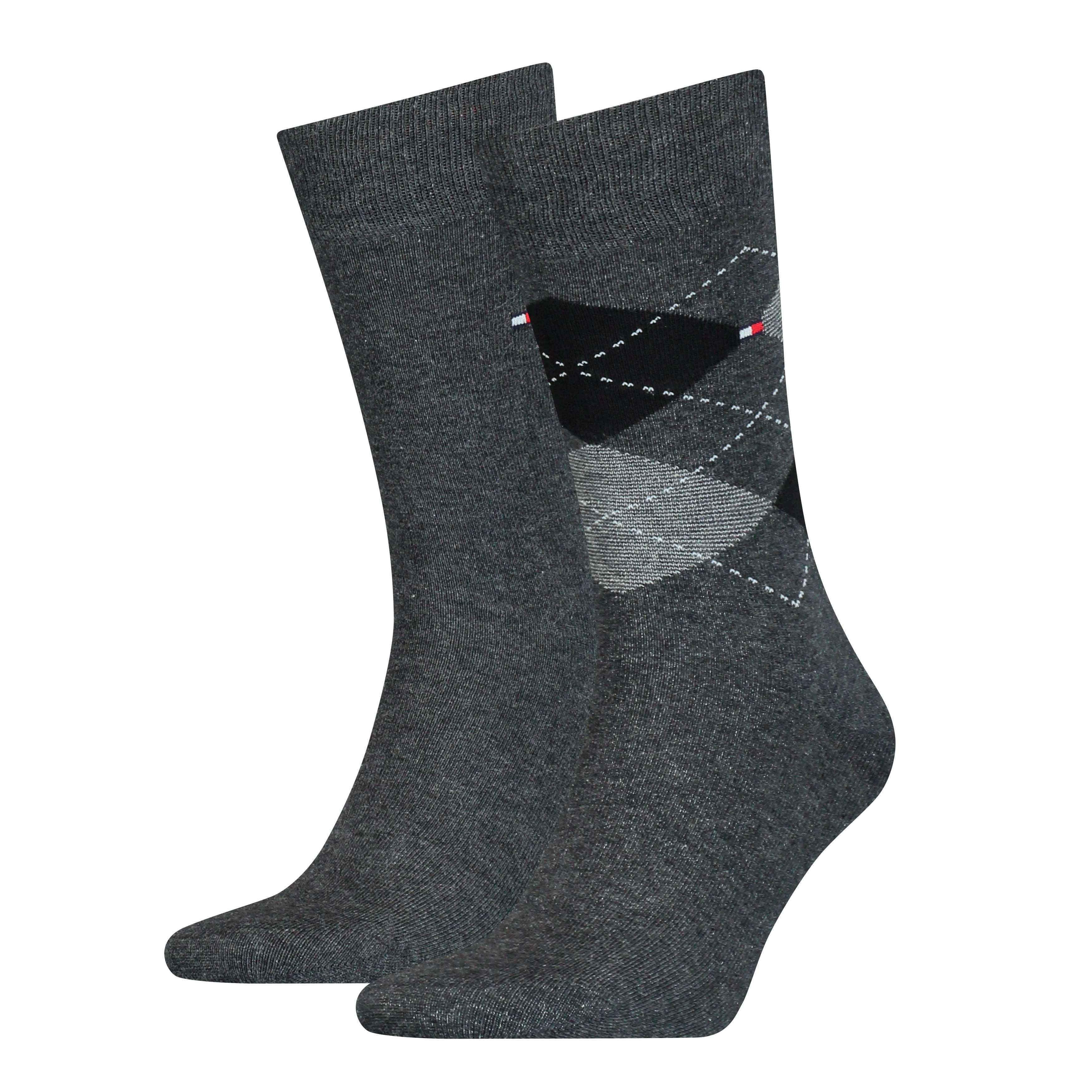 Tommy Hilfiger Checked Crew Socks: 2-Pack - Classic Comfort, Cool Style.