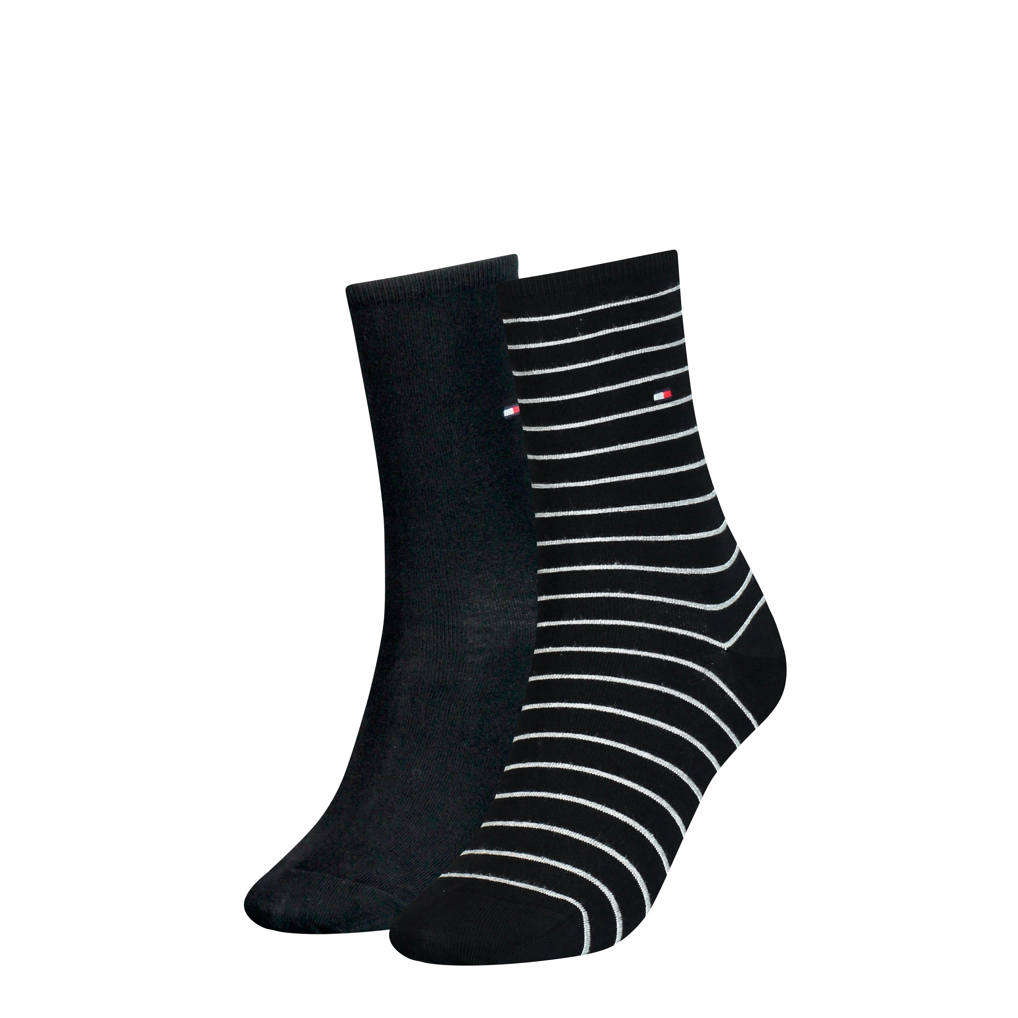 Tommy Hilfiger Crew Socks: 2-Pack Black - Classic Comfort & Style!